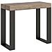 Consolle Allungabile 90x40/196 Cm Tecno Small Telaio Antracite - Quercia Natura - Foto miniatura 5