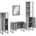 Set Mobili Da Bagno 4 Pz Grigio Sonoma In Legno Multistrato - Foto miniatura 4