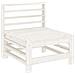Set Salotto da Giardino 6 pz Bianco in Legno Massello di Pino - Foto miniatura 2