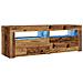 Mobile Porta TV con LED Legno Antico 120x35x40 cm Multistrato - Foto miniatura 4