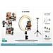 Kit Influence Xl Light Ring Bianco 26cm Con Treppiede 1,6m, Nero - Foto miniatura 5