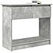 Tavolo Consolle con Cassetti Grigio Cemento 85,5x38,5x74,5 cm - Foto miniatura 5