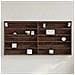 Armadietto Vetrina Rovere Marrone 100x8,5x50 Legno Multistrato - Foto miniatura 3
