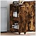 Mobile Con Ruote Rovere Fumo 60x22x79 Cm In Legno Multistrato - Foto miniatura 1