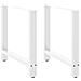Gambe Per Tavolino Bianco 2 Pz 70x(72-73) Cm Acciaio - Foto miniatura 2