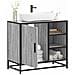 Mobile Lavabo Bagno Grigio Sonoma 65x33x60 Cm Legno Multistrato - Foto miniatura 1