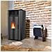 Stufa A Pellet Ad Aria Anita Da 15 Kw Sannover Nera - Foto miniatura 2