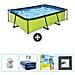 Piscina Fuori Terra - Rettangolo - 300x200x65 Cm - Groen - Include Accessori Coordinati Cb68 - Foto miniatura 1