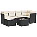 Set Divani da Giardino con Cuscini 7pz Nero Polyrattan - Foto miniatura 1