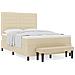 Letto a Molle con Materasso & Panchina Crema 140x190 cm Tessuto - Foto miniatura 4