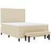 Letto a Molle con Materasso & Panchina Crema 140x190 cm Tessuto - Foto miniatura 8