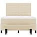 Letto a Molle con Materasso & Panchina Crema 140x190 cm Tessuto - Foto miniatura 9