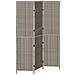 Divisore per Stanze 3 Pannelli Pieghevoli Grigio 147x180 cm Poly Rattan - Foto miniatura 1