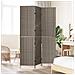 Divisore per Stanze 3 Pannelli Pieghevoli Grigio 147x180 cm Poly Rattan - Foto miniatura 3