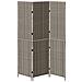 Divisore per Stanze 3 Pannelli Pieghevoli Grigio 147x180 cm Poly Rattan - Foto miniatura 5