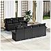 Set Divano da Giardino con cuscino 8 pcs Nero 55 x 55 x 37 cm - Foto miniatura 2