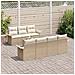 Set Divano da Giardino 8 pcs Beige e Crema 55 x 55 x 37 cm - Foto miniatura 3