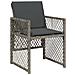 Set da Pranzo da Giardino 11pz con Cuscini in Polyrattan Grigio - Foto miniatura 4