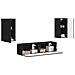 Set mobile TV 4 pcs Nero Legno multistrato - Foto miniatura 3
