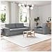 Divano 2 pcs Grigio chiaro 182 x 80 x 82 cm Tessuto - Foto miniatura 2