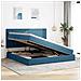 Letto con contenitore e materasso Blu Scuro 200 x 200 cm - Foto miniatura 4