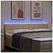 Testiera LED con luci a strisce a LED Crema 180 cm Poliestere - Foto miniatura 4