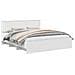 Struttura del letto Bianco 200 x 200 cm Legno multistrato - Foto miniatura 1