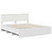 Struttura del letto Bianco 200 x 200 cm Legno multistrato - Foto miniatura 4