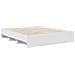 Struttura del letto Bianco 200 x 200 cm Legno multistrato - Foto miniatura 5