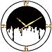 Orologio Da Parete Splash In Ferro Nero E Oro Effetto Colata - Foto miniatura 1