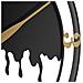 Orologio Da Parete Splash In Ferro Nero E Oro Effetto Colata - Foto miniatura 3