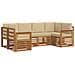 Set divani con cuscino 20 pcs Naturale Legno di Acacia Massello - Foto miniatura 1