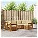 Set divani con cuscino 20 pcs Naturale Legno di Acacia Massello - Foto miniatura 2