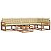 Set di divani da esterno con cuscino 6 pcs Naturale e Beige - Foto miniatura 1