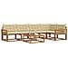 Set di divani da esterno con cuscino 6 pcs Naturale e Beige - Foto miniatura 3