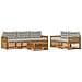 Set di divani da esterno 6 pcs Naturale e Grigio Chiaro - Foto miniatura 1