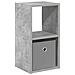 Comodino Grigio cemento 25,5 x 22 x 49,5 cm Legno multistrato - Foto miniatura 1