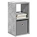 Comodino Grigio cemento 25,5 x 22 x 49,5 cm Legno multistrato - Foto miniatura 3