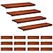 Tappeti per scale 16 pz 90 x 30 x 2 cm Marrone - Foto miniatura 1