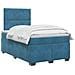 Letto box spring con materasso Blu 120 x 200 cm Velluto - Foto miniatura 3