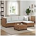 5 pz Set Lounge in Rattan con Cuscini GENDT Rattan naturale - Foto miniatura 10