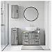 Set di armadietti da bagno in 3 pezzi HOORN Sonoma grigio - Foto miniatura 3
