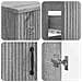 Set di armadietti da bagno in 3 pezzi HOORN Sonoma grigio - Foto miniatura 7