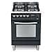 Cucina Elettrica PNM66GVT / C Fuochi a Gas Forno Gas Ventilato Dimensione 60 x 60 cm Colore Nero Opaco - Foto miniatura 2