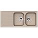 Lavello LITD200A58N 2 Vasche Gocciolatoio Dimensioni 116x50 cm colore Avena serie Lithos - Foto miniatura 1