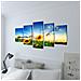 5 Pz Set Stampa Su Tela Da Muro Girasole 200 X 100 Cm - Foto miniatura 2
