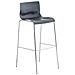 Sgabello Bar Hoover in Polipropilene I Sgabello Alto Design 4 Gambe in Metallo | Sedia Sgabello Impilabile con Schienale I Sgabello Bancone H 76 CM Grigio Base Cromata - Foto miniatura 1