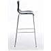 Sgabello Bar Hoover in Polipropilene I Sgabello Alto Design 4 Gambe in Metallo | Sedia Sgabello Impilabile con Schienale I Sgabello Bancone H 76 CM Grigio Base Cromata - Foto miniatura 3
