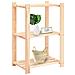 Scaffale A 3 Livelli 60x38x90 Cm In Massello Di Pino Fsc 150 Kg - Foto miniatura 3