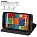 Custodia Compatibile Con Motorola Moto X2 In Nero Di Notte - Coperchio Protettiva Con Chiusura Magnetica, Funzione Stand E Tasca Per Le Carte - Foto miniatura 3